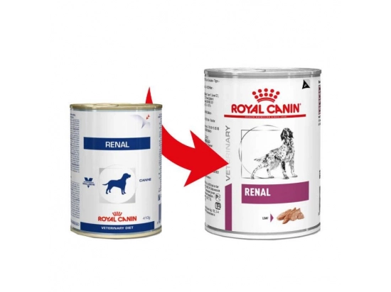Фото - ветеринарные корма Royal Canin RENAL лечебный влажный корм для собак при хронической почечной недостаточности