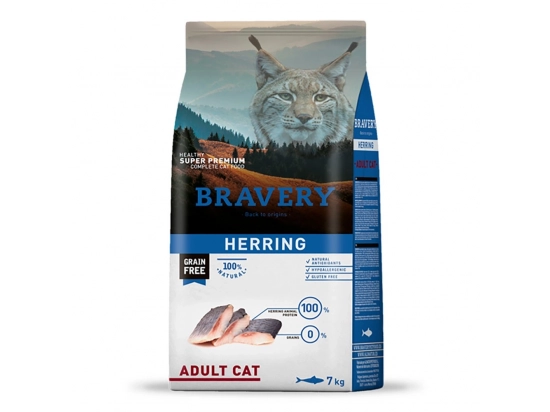 Фото - сухий корм Bravery (Бравері) Adult Cat Herring сухий корм для кішок ОСЕЛЕДЕЦЬ