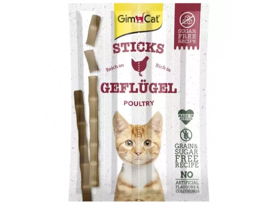 Фото - ласощі Gimcat Sticks mit Geflügel und Lebel - м'ясні палички для кішок Птиця і печінка