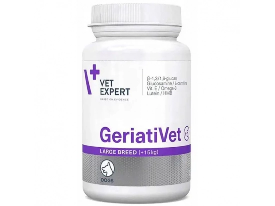 Фото - вітаміни та мінерали VetExpert (ВетЕксперт) GeriatiVet Dog Large Breed (ГеріатіВет) вітамінно-мінеральний комплекс для літніх собак великих порід
