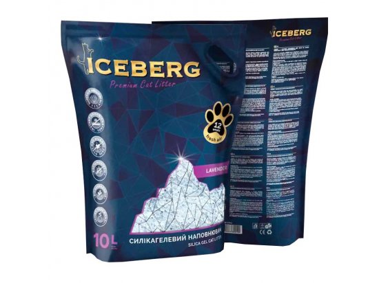 Фото - наполнители Iceberg Premium Cat Litter силикагелевый наполнитель для кошачьего туалета ЛАВАНДА