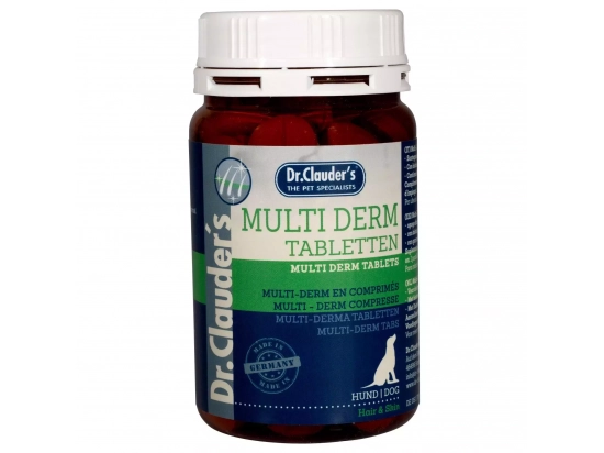 Фото - витамины и минералы Dr.Clauder's (доктор Клаудер) Hair & Skin Multi Derm Tablets таблетки с витаминно-минеральным комплексом для шерсти и кожи, таблетки