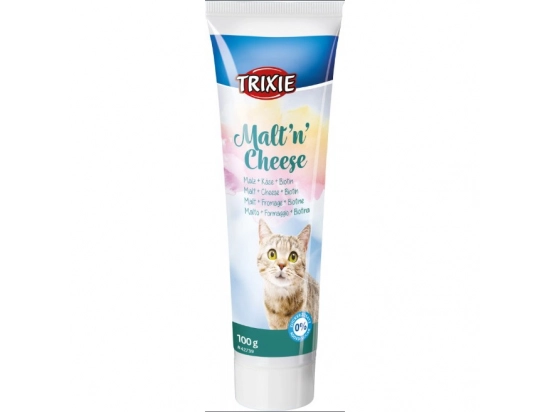 Фото - для выведения шерсти Trixie Malt and Cheese мальт паста для выведения шерсти для кошек, с сыром и биотином