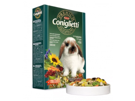 Фото - корм для гризунів Padovan (Падован) Coniglietti Premium корм з кокцидіостатом для кроликів