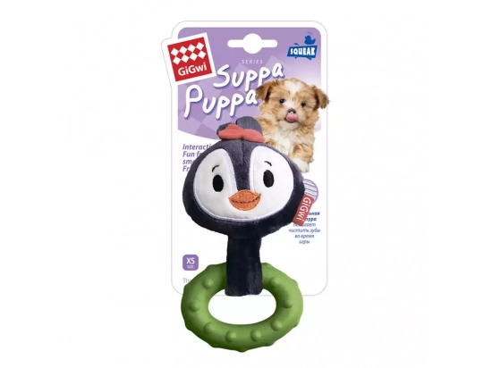 Фото - іграшки GiGwi (Гігві) Suppa Puppa ПІНГВІН іграшка для собак з пищалкою, 15 см