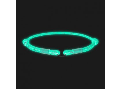 Фото - амуниция Collar WAUDOG Smart ID светящийся светоотражающий шнурок для адресника из паракорда, голубой