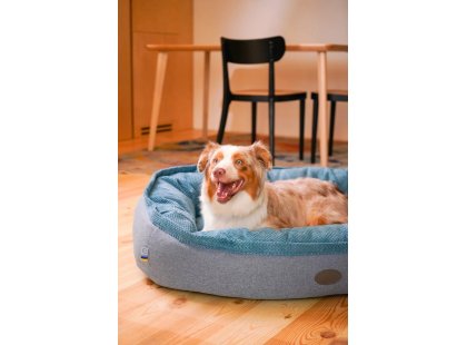 Фото - лежаки, матраси, килимки та будиночки Harley & Cho DONUT SOFT TOUCH OCEAN овальний лежак для собак, синій