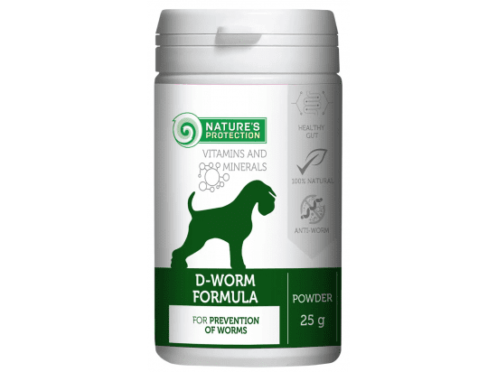 Фото - от глистов Natures Protection D-worm Formula пищевая добавка для профилактики глистов у собак