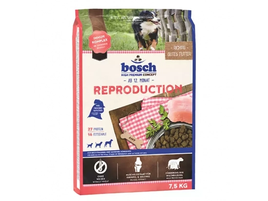 Фото - сухой корм BOSCH (Бош) HPC REPRODUCTION - Корм для беременных и кормящих сук  7,5 кг