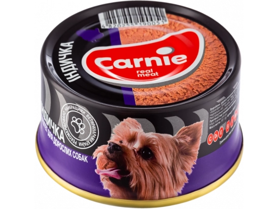 Фото - вологий корм (консерви) Carnie(Карни) консерви для дорослих собак, м'ясний паштет з ІНДИЧКОЮ