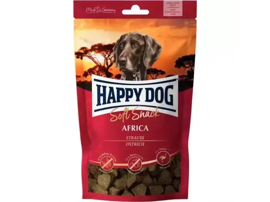 Фото - ласощі Happy Dog (Хепі Дог) SOFTSNACK AFRICA ласощі для собак середніх та великих порід СТРАУС І КАРТОПЛЯ