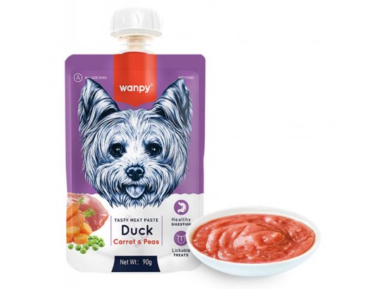 Фото - ласощі Wanpy (Ванпі) Duck Carrot & Pea крем-суп для собак КАЧКА З МОРКВОЮ