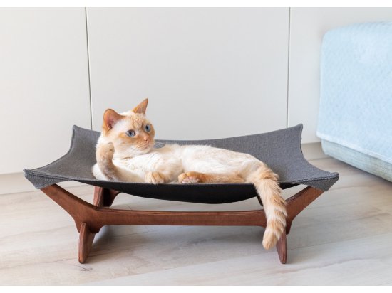 Фото - спальні місця, лежаки PetJoy Гамак-лежак для кота, коричневий/сірий