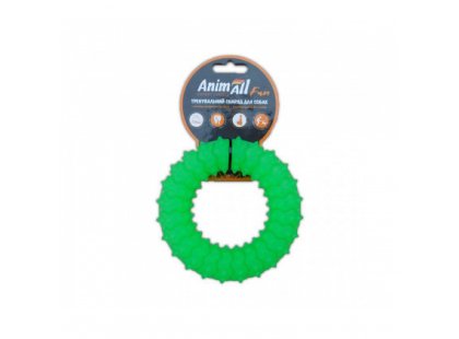 Фото - игрушки AnimAll Fun игрушка для собак КОЛЬЦО С ШИПАМИ, зеленый