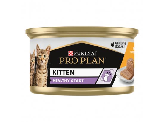 Фото - влажный корм (консервы) Purina Pro Plan (Пурина Про План) Kitten Healthy Start Chicken влажный корм для котят, мусс КУРИЦА