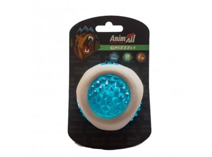 Фото - іграшки AnimAll GrizZzly іграшка для собак, LED-м'яч з підсвічуванням, білий/синій