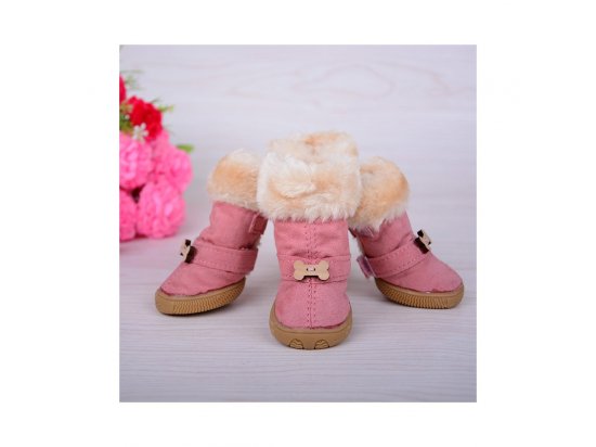 Фото - взуття Ruispet утеплені черевики для собак малих порід, рожевий