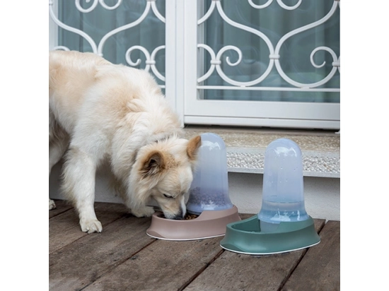 Фото - миски, поилки, фонтаны Stefanplast (Стефанпласт) Multireserve Chic Food/Water миска автоматическая пластиковая для собак и кошек, изумрудный
