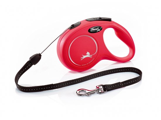 Фото - рулетки Flexi NEW CLASSIC CORD (НЬЮ КЛАCСИК ТРОС) поводок-рулетка для собак, красный