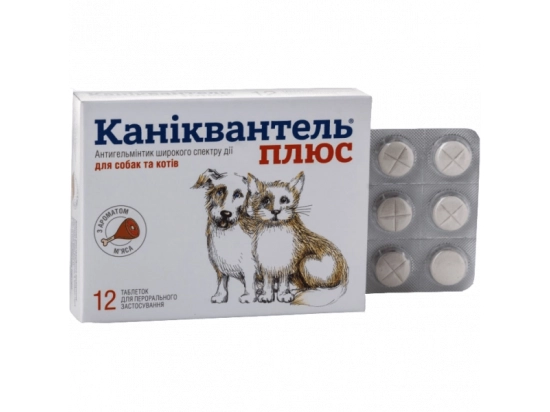 Фото - от глистов Euracon Pharma CANIQUANTEL PLUS (Каниквантель Плюс) антигельминтик для собак и кошек