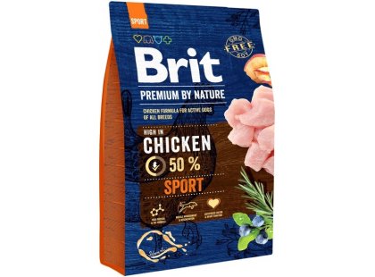 Фото - сухий корм Brit Premium Dog Sport Chicken сухий корм для активних собак КУРКА