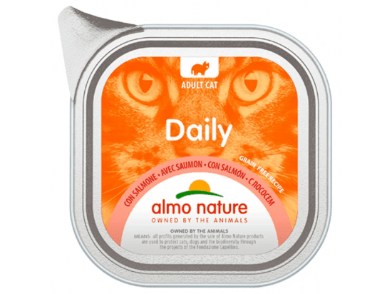 Фото - влажный корм (консервы) Almo Nature Daily SALMON консервы для кошек ЛОСОСЬ, паштет