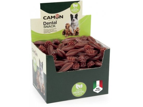 Фото - лакомства Camon (Камон) Dental Snack лакомство для собак в форме щетки с овощами КРАСНЫЙ