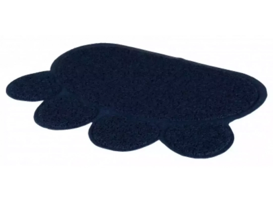Фото - аксесуари, совки, пакети для лотка Trixie килимок під туалет нековзний в формі лапи, темно-синій