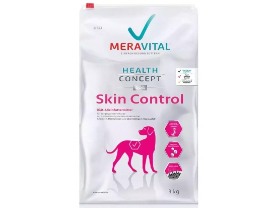 Фото - ветеринарні корми Mera (Мера) MVH Dog Skin Control сухий корм для дорослих собак при дерматозах та надмірному випаданні шерсті