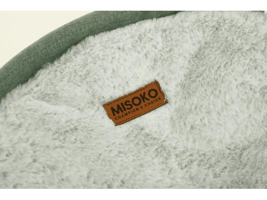 Фото - спальні місця, лежаки Misoko&Co (Місоко і Ко) Pet Bed Round Plush складаний круглий лежак для тварин, плюш, СВІТЛО-ЗЕЛЕНИЙ