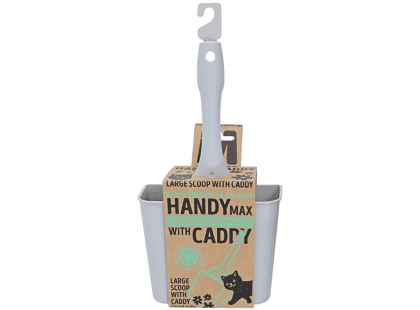 Фото - аксесуари, совки, пакети для лотка Moderna Handy Max with Caddy лопатка з підставкою для котячого туалету, сірий