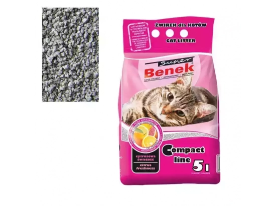 Фото - наполнители Super Benek (Супер Бенек) COMPACT LINE CITRUS бентонитовый компактный наполнитель для кошачьего туалета АРОМАТ ЦИТРУСА