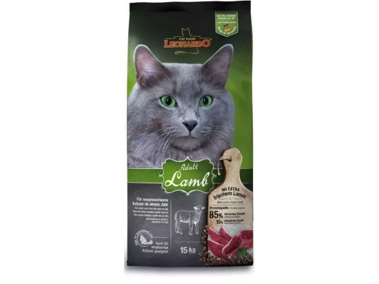 Фото - сухий корм Leonardo (Леонардо) Adult Lamb корм для дорослих кішок ягня
