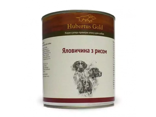 Фото - влажный корм (консервы) Hubertus Gold (Хубертус Голд) ГОВЯДИНА И РИС консервы для собак