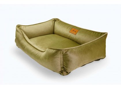 Фото - лежаки, матраси, килимки та будиночки Harley & Cho DREAMER VELOUR OLIVE лежак для собак (велюр), оливковий