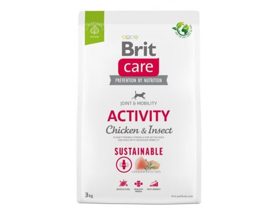 Фото - сухий корм Brit Care Dog Sustainable Activity Chicken & Insect сухий корм для собак з підвищеною активністю КУРКА