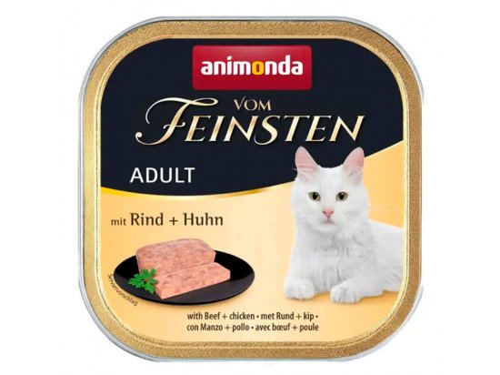Фото - вологий корм (консерви) Animonda (Анімонда) Vom Feinsten Adult Beef & Chicken вологий корм для котів ЯЛОВИЧИНА та КУРКА