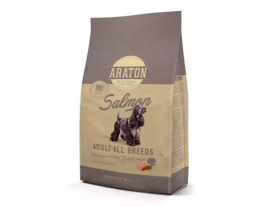 Фото - сухой корм Araton (Аратон) ADULT ALL BREEDS SALMON сухой корм для взрослых собак ЛОСОСЬ