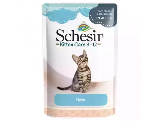 Фото - вологий корм (консерви) Schesir (Шезир) консерви для кошенят Тунець (пауч)
