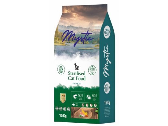 Фото - сухий корм Mystic (Містік) Sterilised Adult Cat Food with Salmon сухий корм для стерилізованих котів ЛОСОСЬ