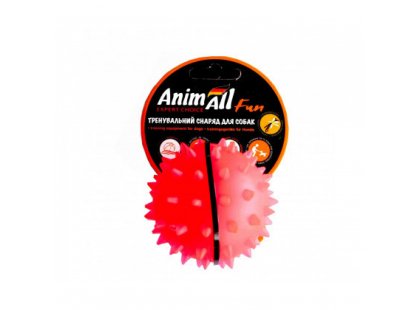 Фото - іграшки AnimAll Fun іграшка для собак М'ЯЧ-КАШТАН, кораловий