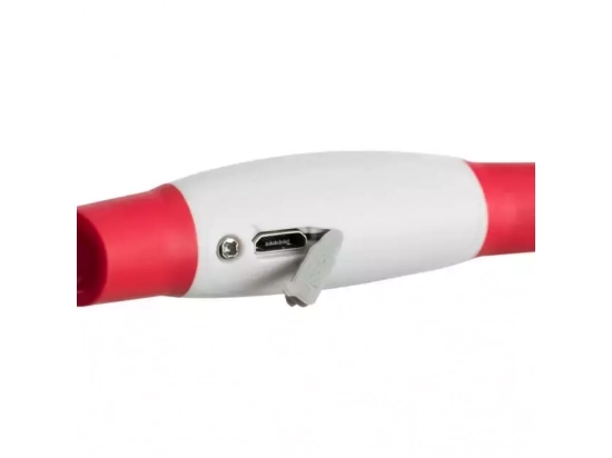 Фото - амуниция Trixie USB Flash Light Ring светящийся ошейник для собак, прозрачный, красный