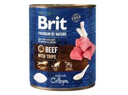 Фото - вологий корм (консерви) Brit Premium Dog Beef with Tripe консерви для собак ЯЛОВИЧИНА та РУБЕЦЬ