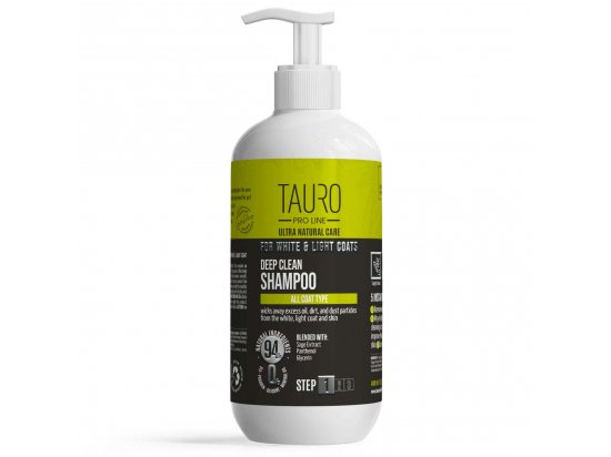 Фото - повседневная косметика Tauro (Тауро) Pro Line Ultra Natural Care for White & Light Coats шампунь для глубокого очищения шерсти и кожи собак и кошек светлого окраса