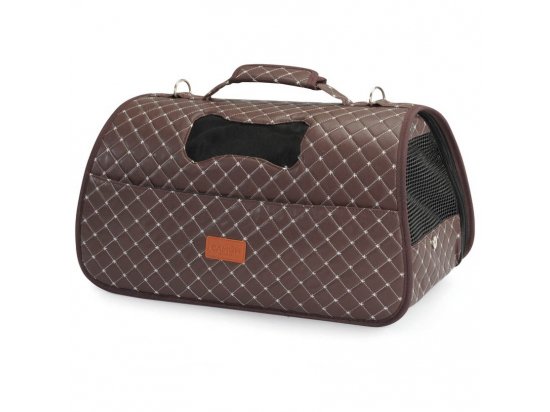 Фото - переноски, сумки, рюкзаки Camon (Камон) Сумка-переноска стьобана для тварин, коричневий