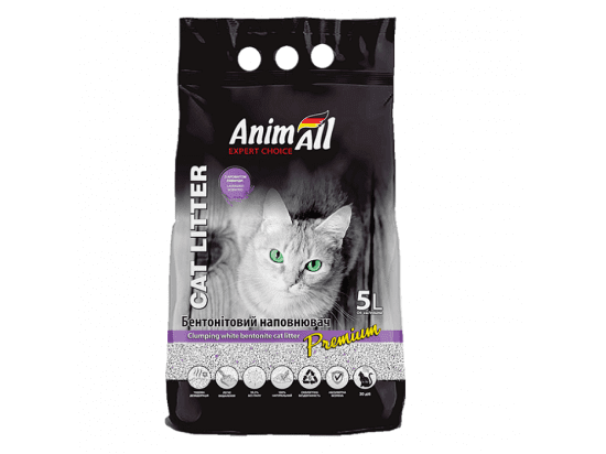 Фото - наповнювачі AnimAll Expert Choice бентонітовий наповнювач для котячого туалету ЛАВАНДА