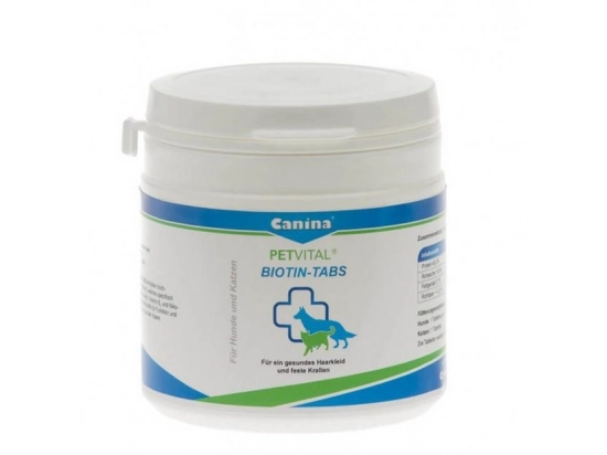 Фото - вітаміни та мінерали Canina (Каніна) PETVITAL Biotin-tabs інтенсивний курс для шерсті собак та котів