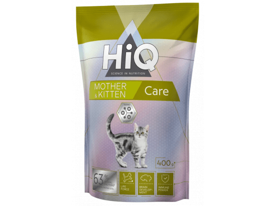 Фото - сухой корм HiQ Kitten and Mother Care корм для котят до 12 месяцев, для беременных и кормящих кошек