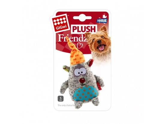 Фото - игрушки GiGwi (Гигви) Plush Friendz МЕДВЕДЬ игрушка для собак с пищалкой, 10 см