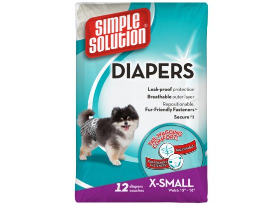Фото - підгузки та трусики Simple Solution Disposable Diapers - Гігієнічні підгузки для собак (12 шт.)